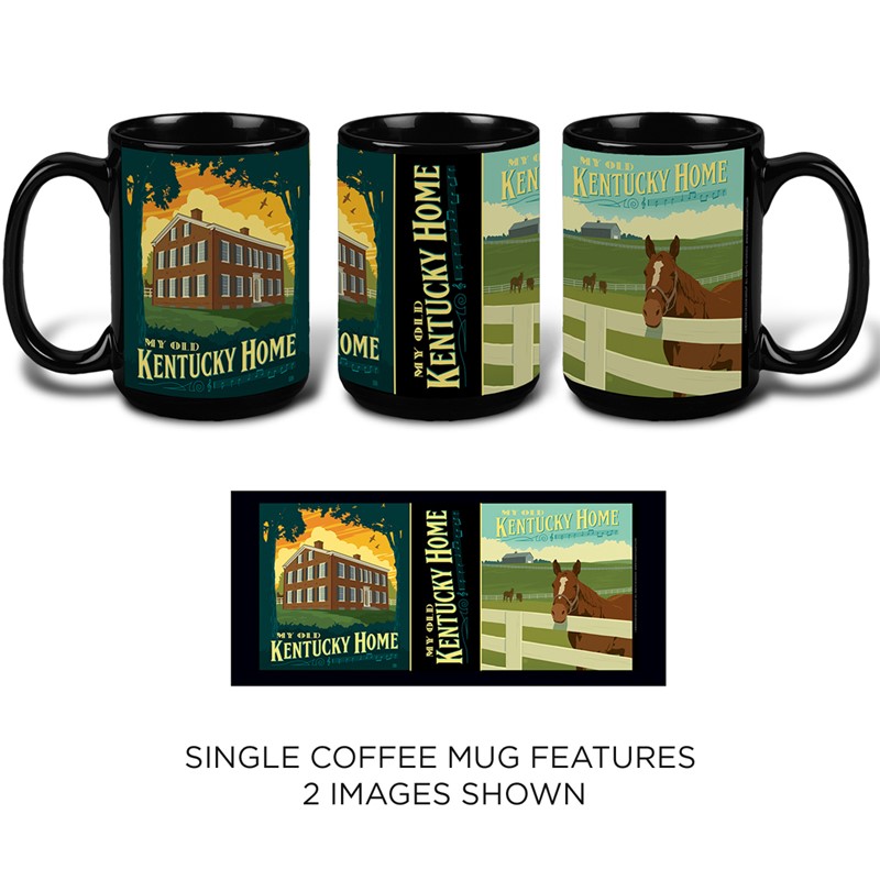 My Old Kentucky Home - Horse Black Double Mug | Themed Mugs
