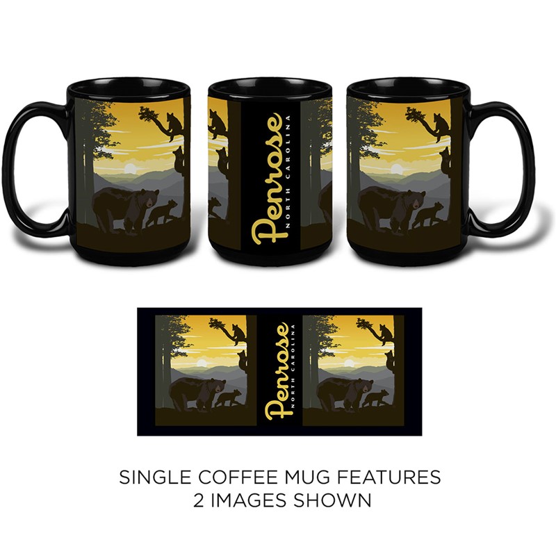 Penrose, NC Mama Bear Cubs Black Mug | Themed Mugs