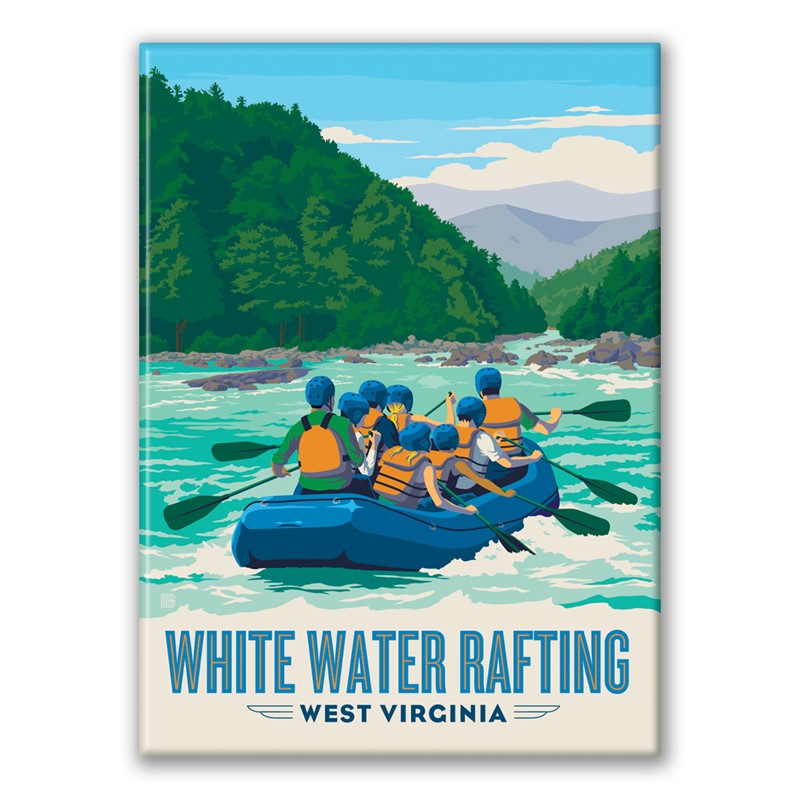 WV White Water Rafting | Metal Magnet