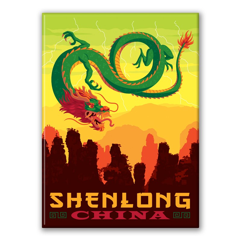 Mythical Creatures Shenlong Chinese Dragon | American Made Magnet