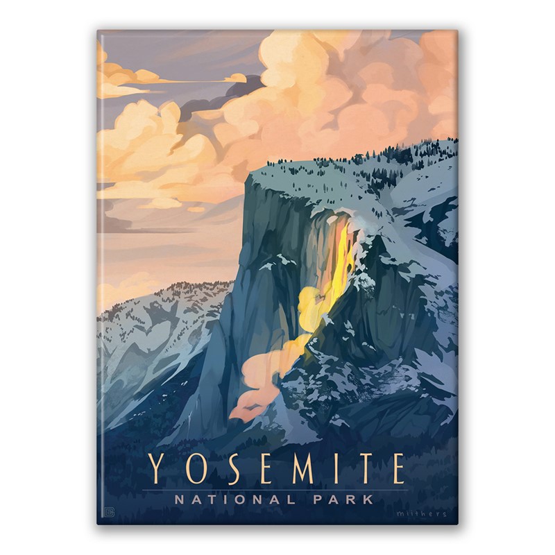 Yosemite NP Horsetail Fall Magnet | Made in the USA