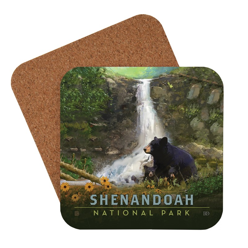 Shenandoah NP Bear Family Coaster| Made in USA