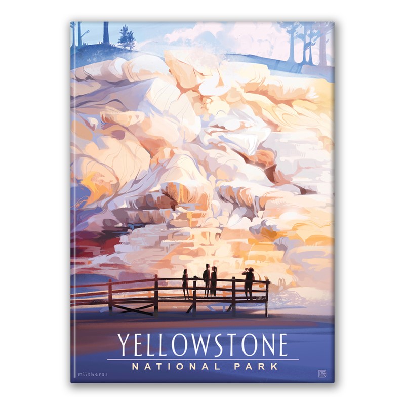 Yellowstone NP Mammoth Hot Springs Terraces Magnet | Made in the USA
