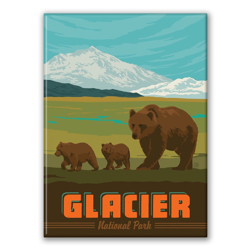 Glacier NP Bear Family Magnet| American Made