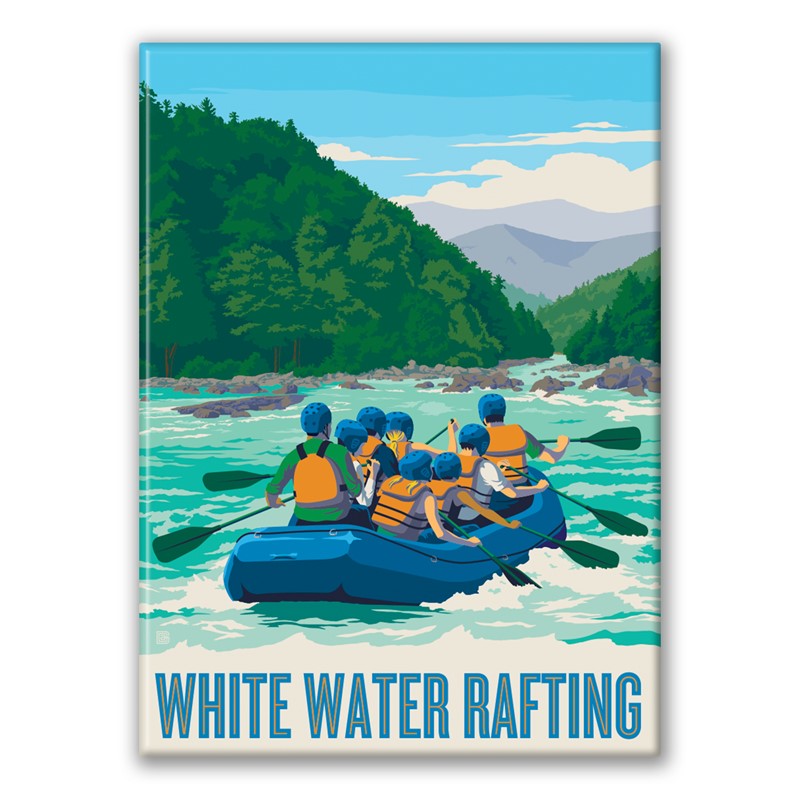 White Water Rafting Magnet | Made in the USA