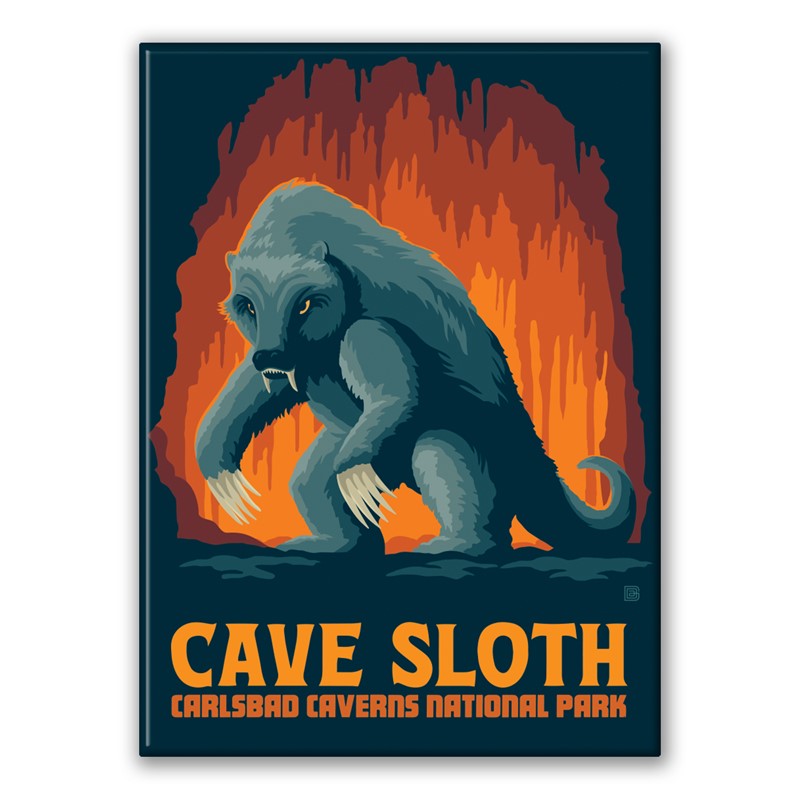 Carlsbad Caverns NP Cave Sloth Magnet| Metal Magnet