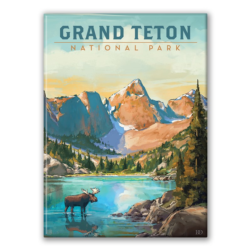 Grand Teton NP Moose Magnet| American Made Magnet