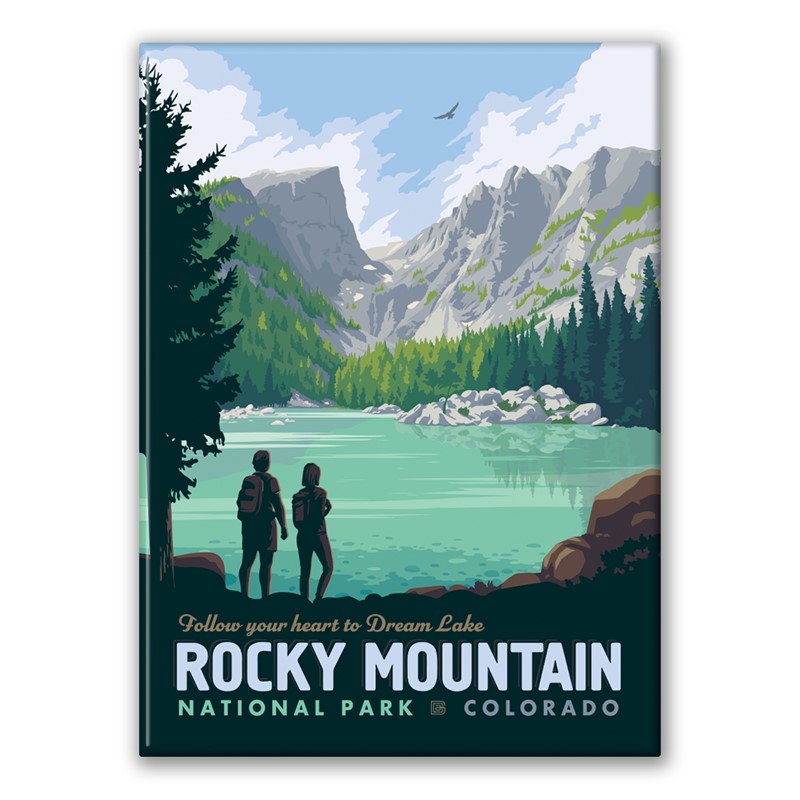 Rocky Mountain NP Emerald Lake Winter Magnet| American Made Magnet