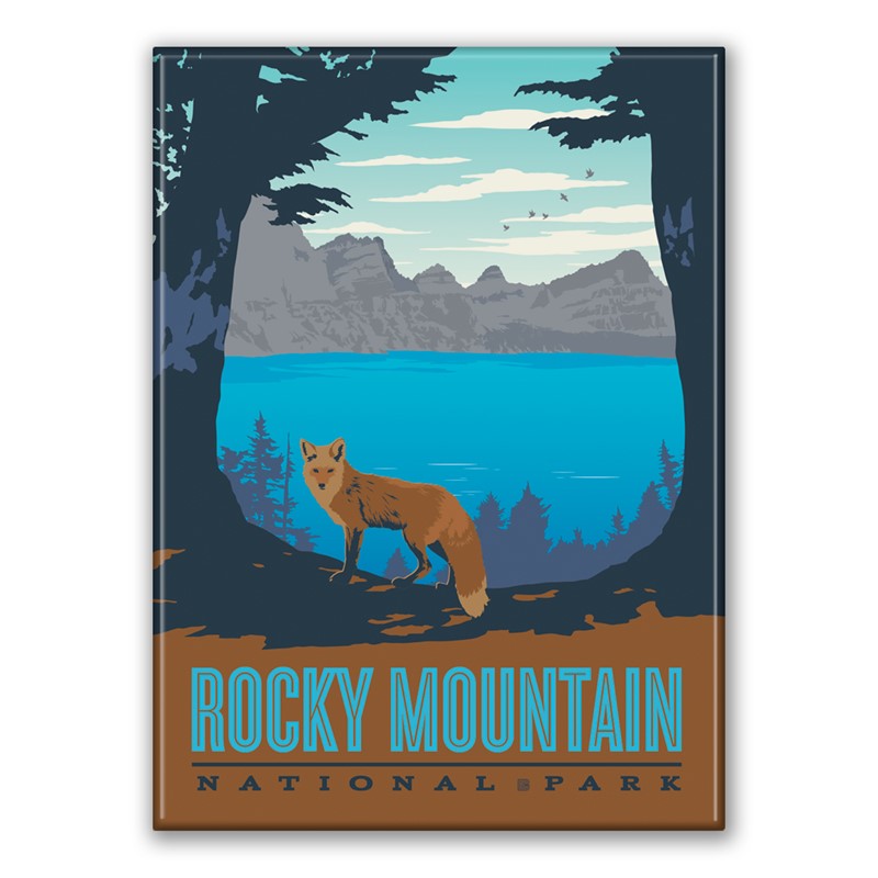 Rocky Mountain NP Fox Magnet| American Made Magnet