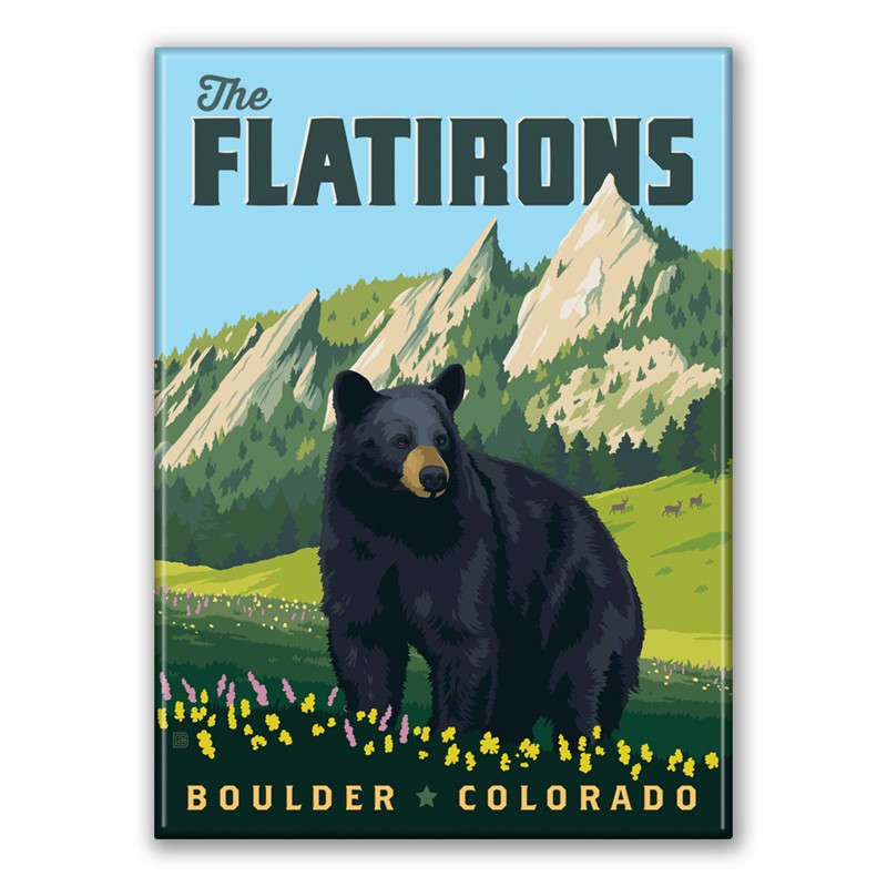 The Flatirons CO Bear Magnet| American Made Magnet