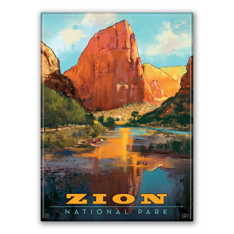 Zion NP Virgin River Valley Magnet | Made in the USA