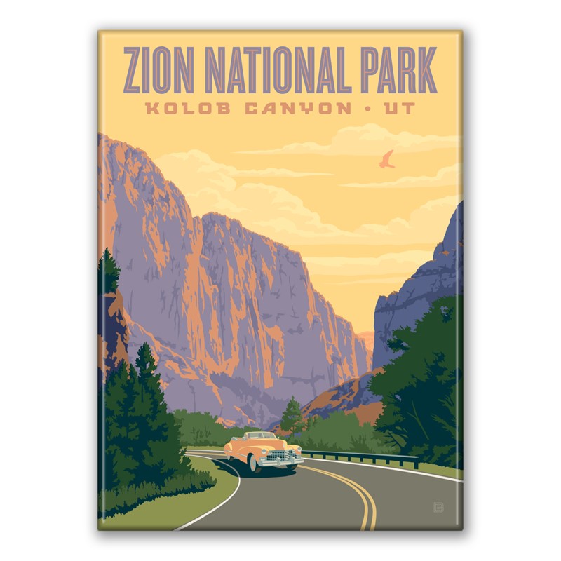 Zion NP Kolob Canyon Magnet | Made in the USA