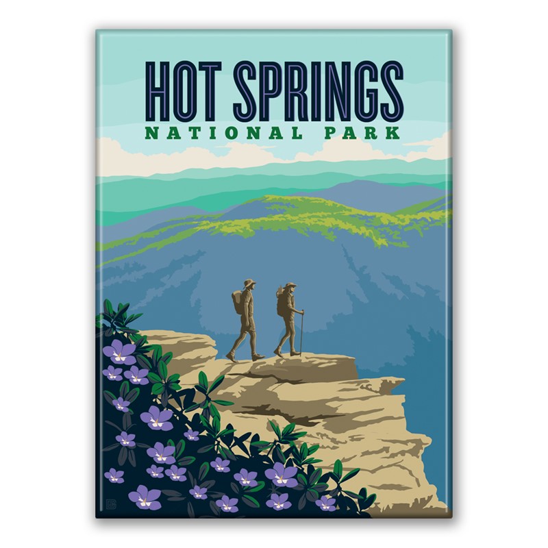 Hot Springs Hikers Magnet| Metal Magnet