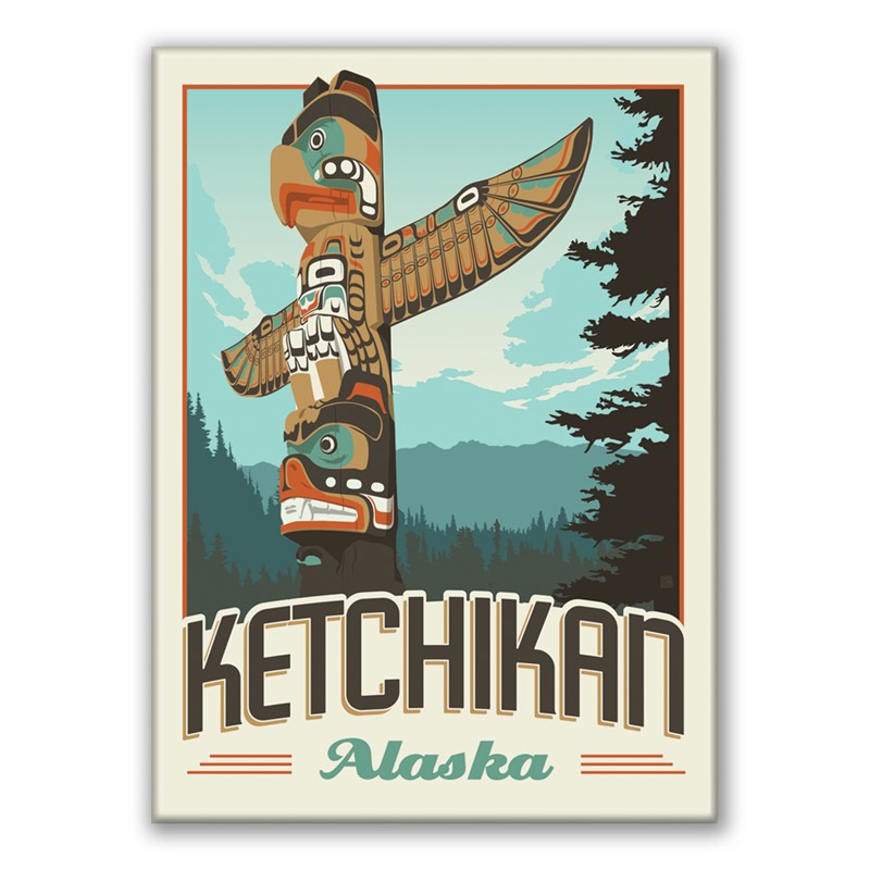 AK Ketchikan Totem Magnet | Alaska themed magnets