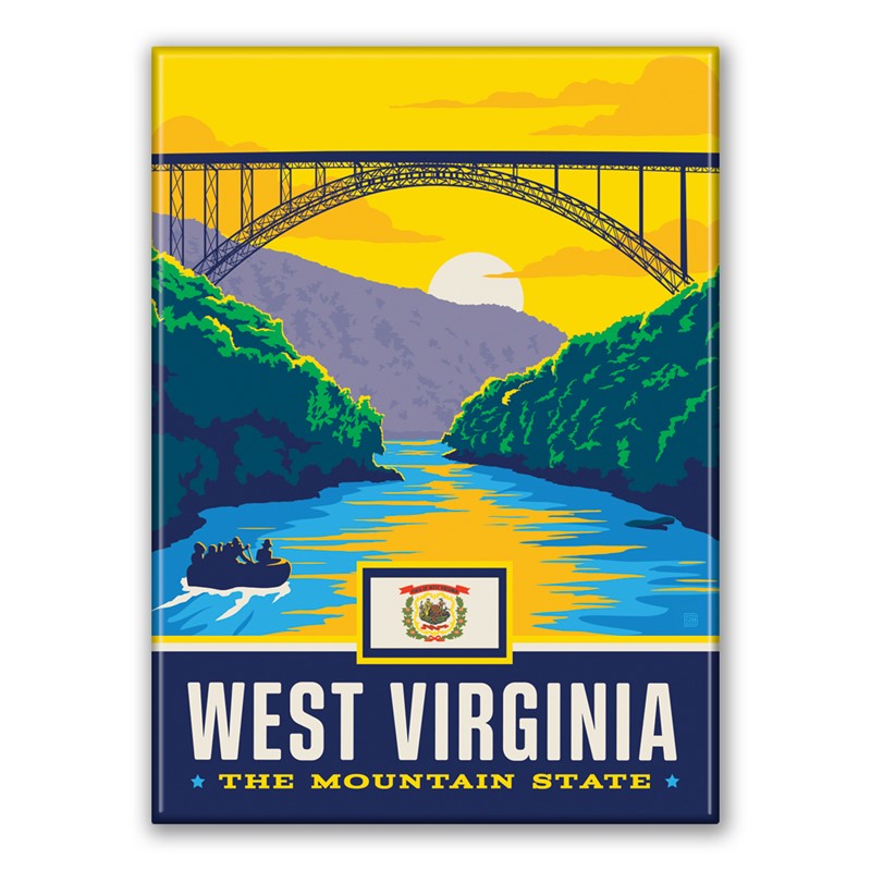 West Virginia State Pride Magnet| Metal Magnet