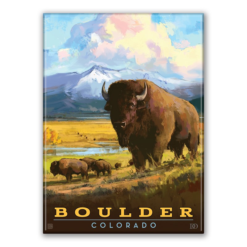 Yellowstone NP American Bison Magnet| Made in the USA