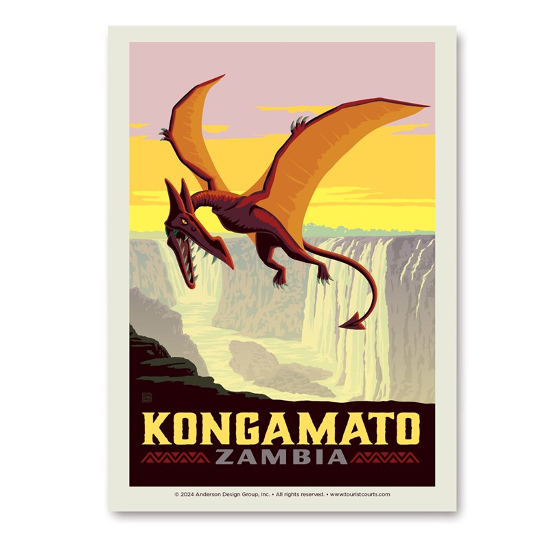 Mythical Creatures Zambian Kongamato Vert Sticker| Vertical Sticker
