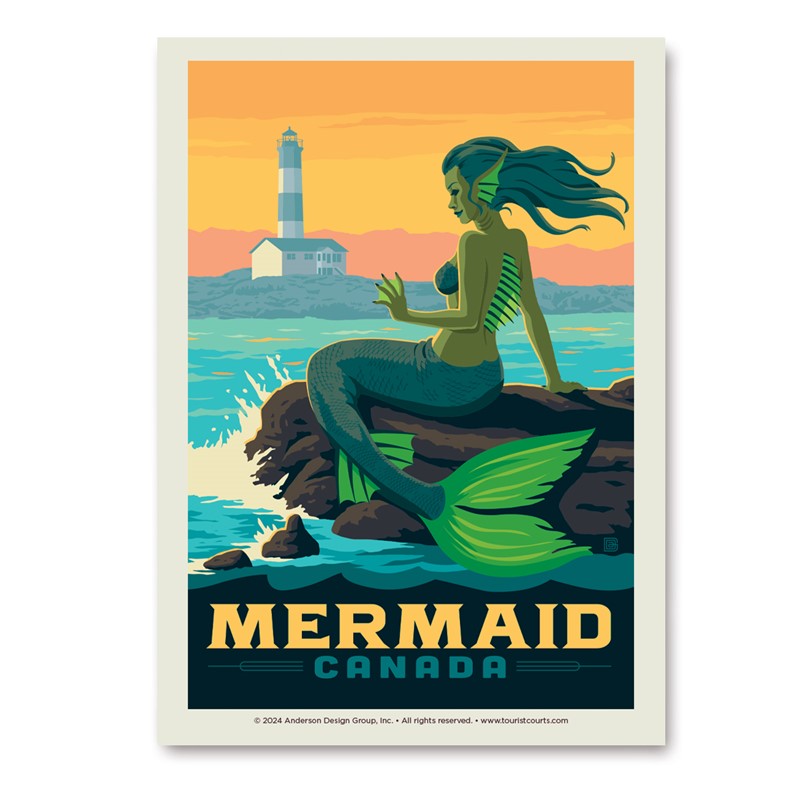 Mythical Creatures Mermaid Canada Vert Sticker| Vertical Sticker