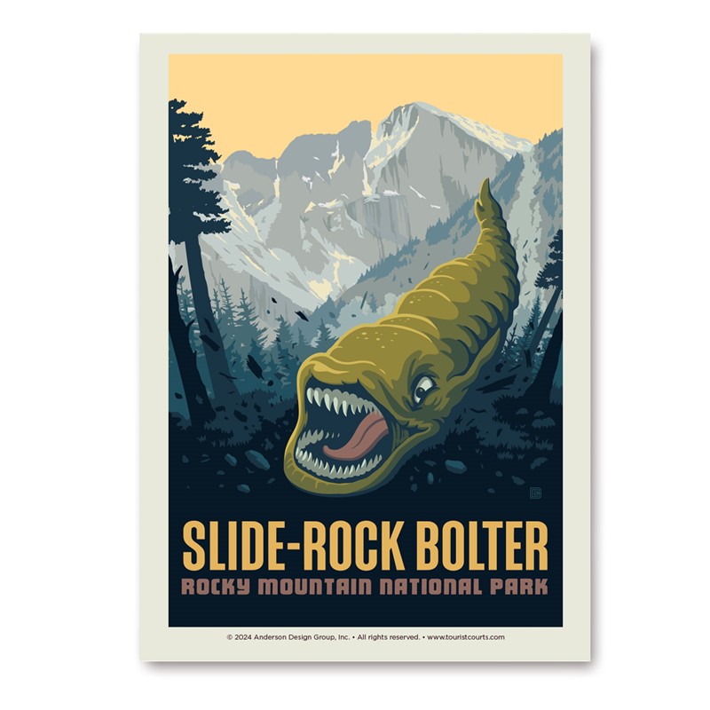 Rocky Mountain NP Slide Rock Bolter Vert Sticker| Vertical Sticker