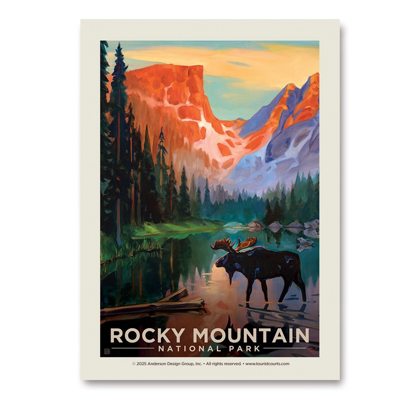 Rocky Mountain NP Moose in the Morning| Vertical Sticker