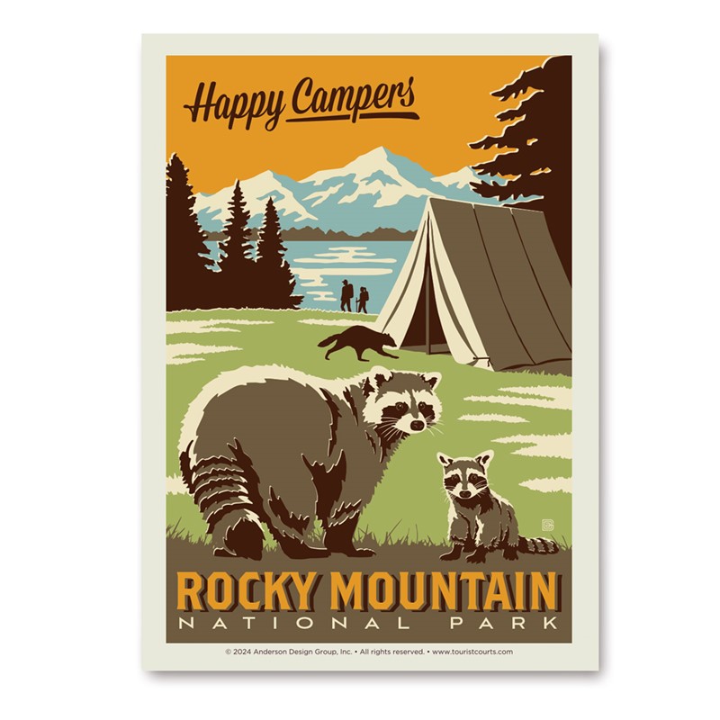 Rocky Mountain NP Happy Campers | Vertical Sticker