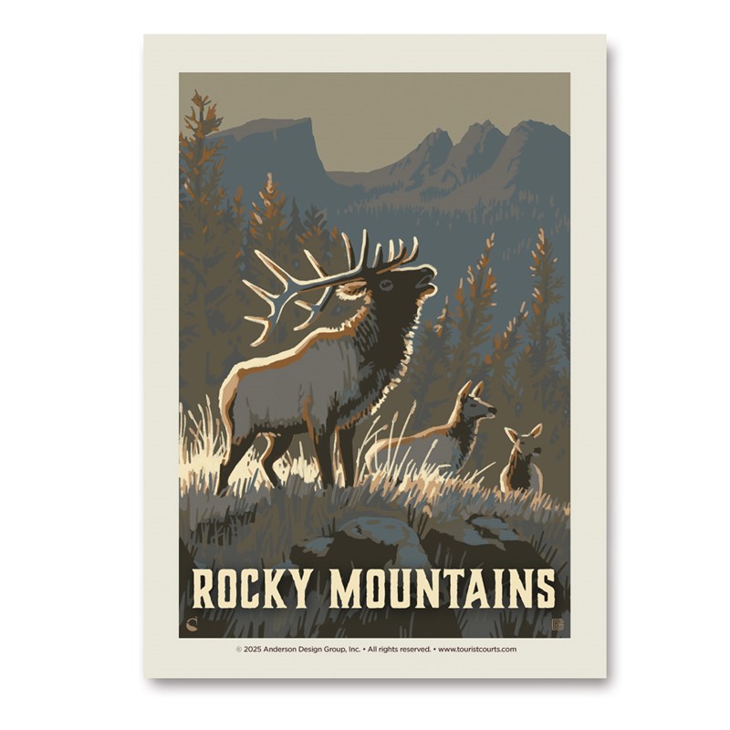 Rocky Mountains Elk| Vertical Sticker