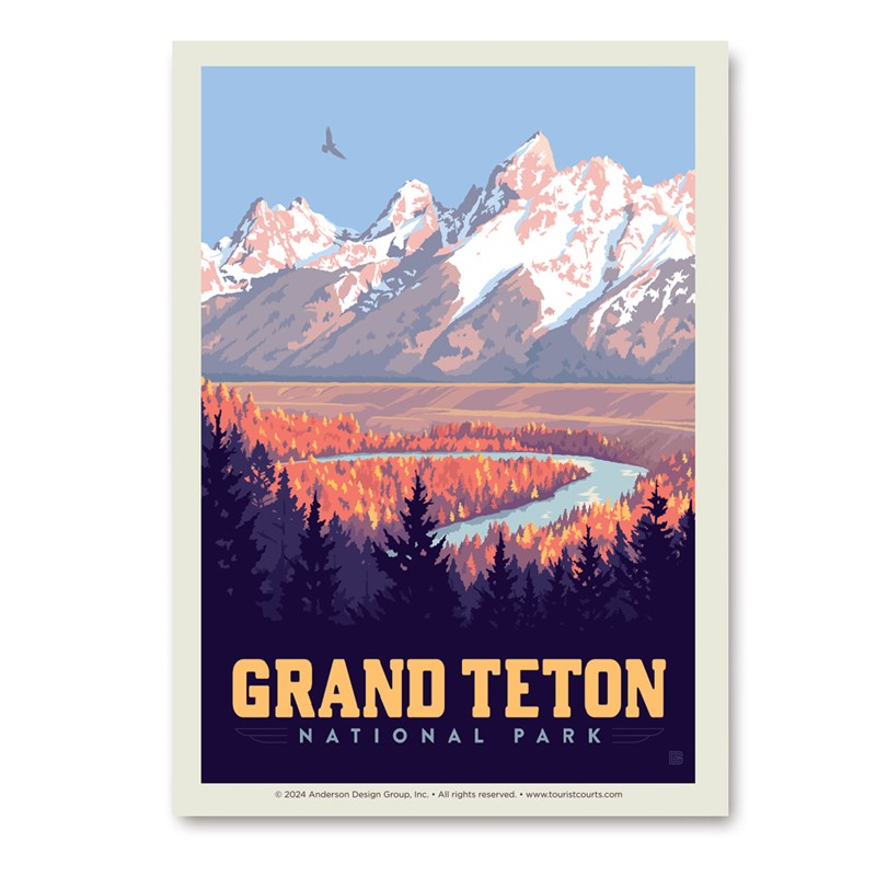 Grand Teton NP Snake River Valley Vert Sticker | American Made