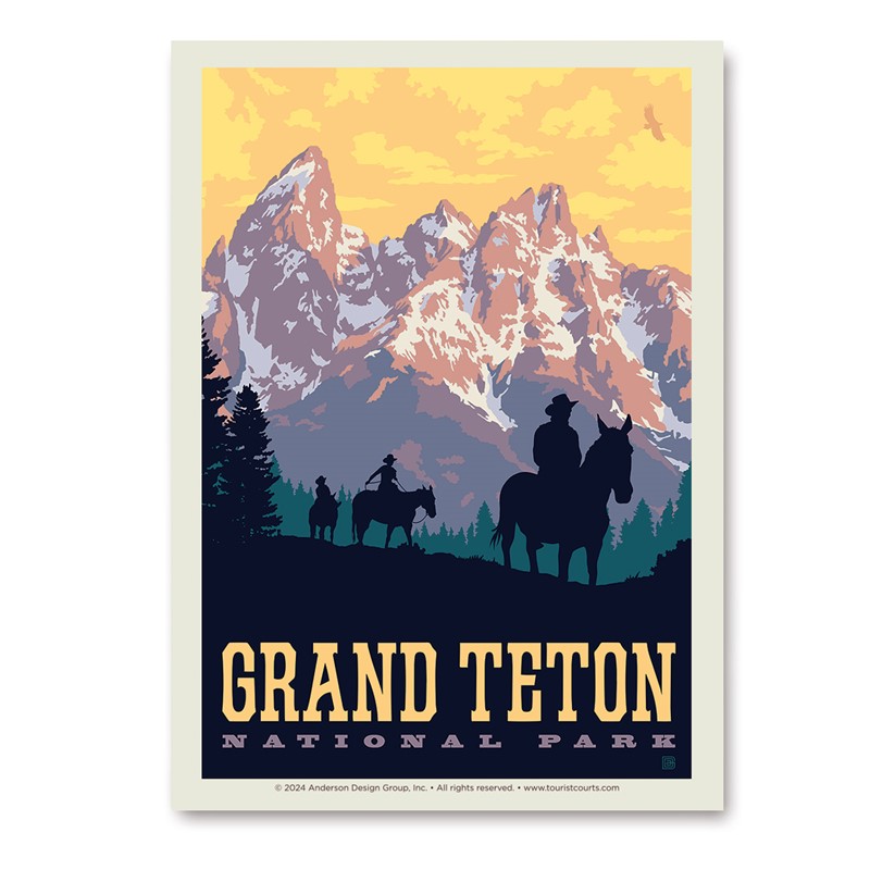Grand Teton NP Ridin' High Vert Sticker | American Made
