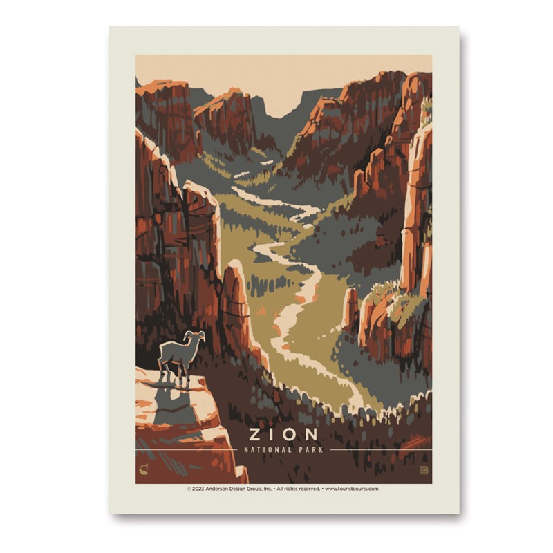 Zion NP Majestic Valley View | Vinyl Vertical Sticker