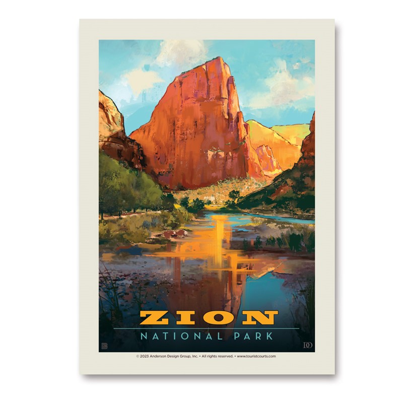 Zion NP Virgin River Valley| Vinyl Vertical Sticker