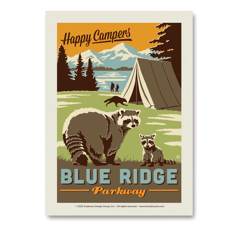 Blue Ridge Parkway Happy Campers | Vertical Sticker