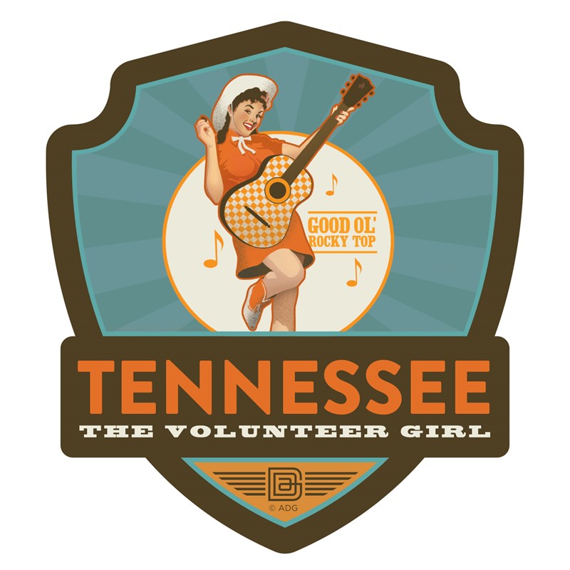 Volunteer Girl Emblem Sticker| Made in the USA