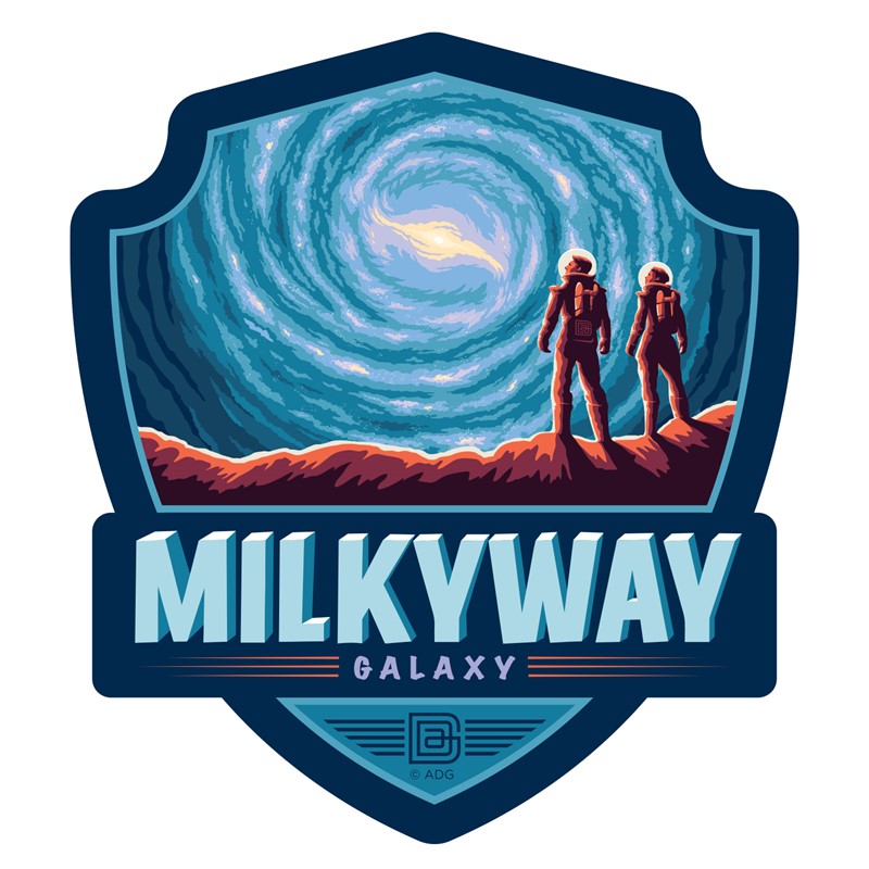 Milky Way Galaxy Emblem Sticker| Made in the USA