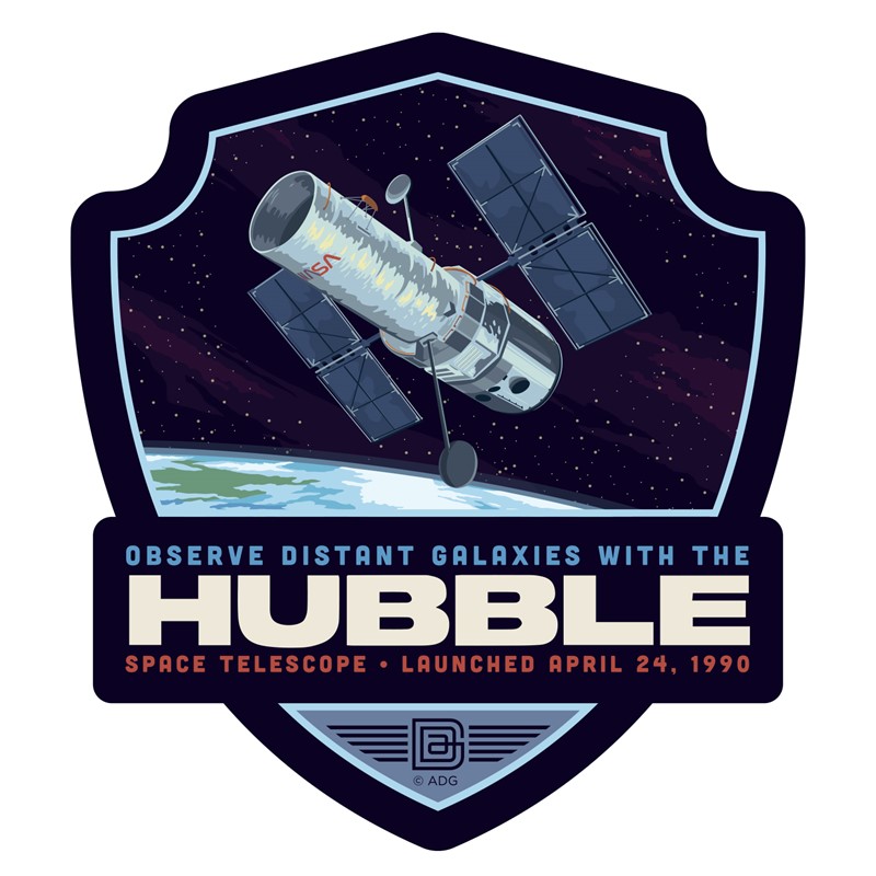 NASA 1990 Hubble Space Telescope Emblem Sticker| Made in the USA
