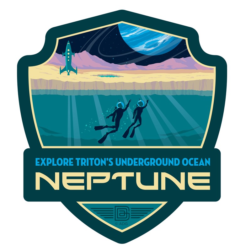 Neptune Scuba Diving on Triton Emblem Sticker| Made in the USA