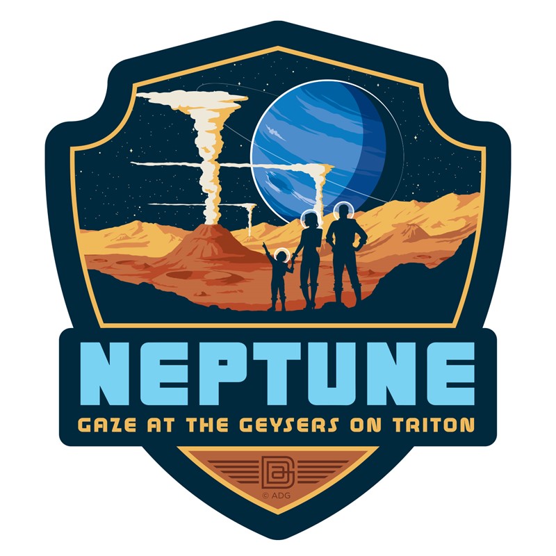 Neptune the Geysers of Triton Emblem Sticker| Made in the USA