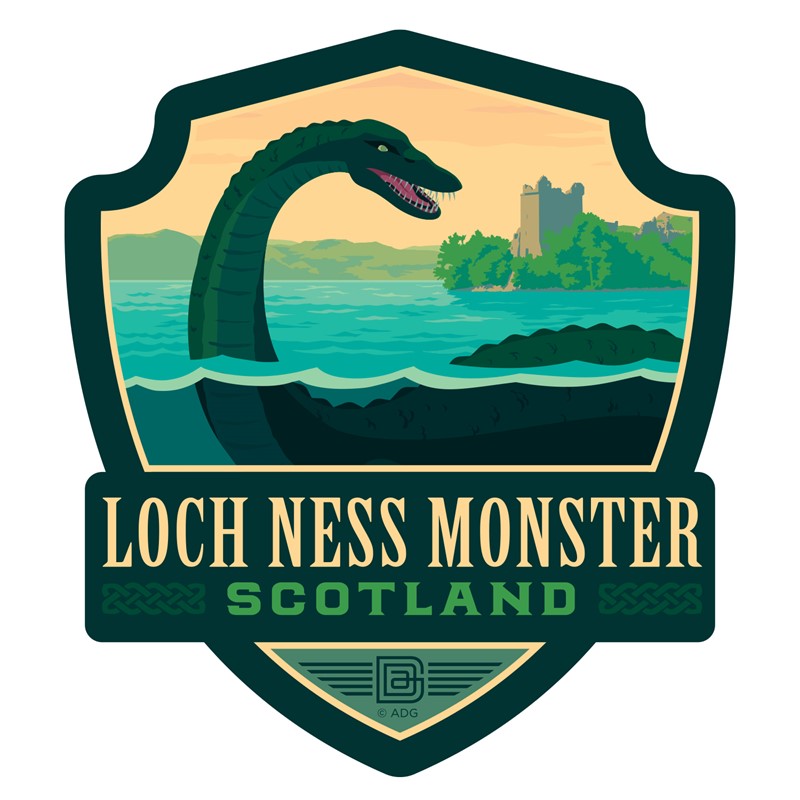 Mythical Creatures Loch Ness Monster Emblem Sticker| Made in the USA