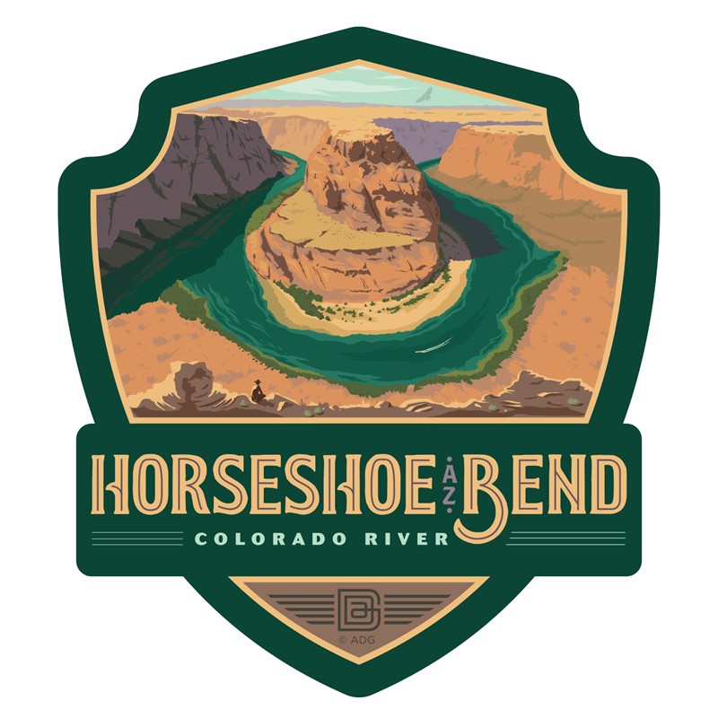 Horseshoe Bend AZ Emblem Sticker| American Made