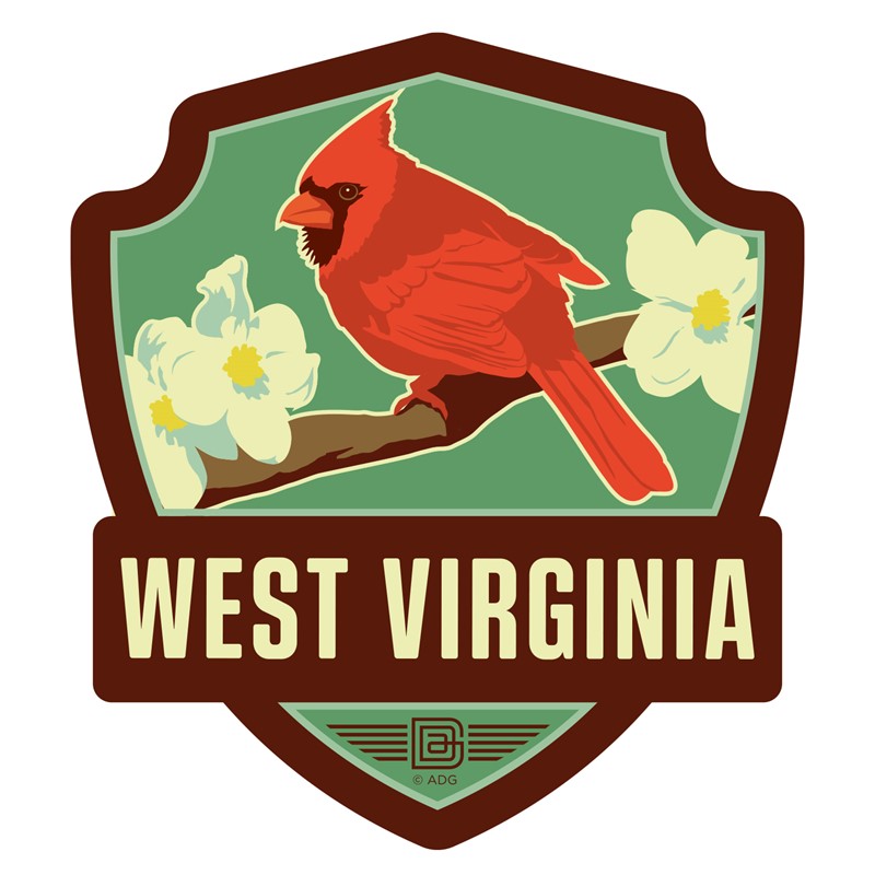 West Virginia Cardinal Emblem Sticker| American Made
