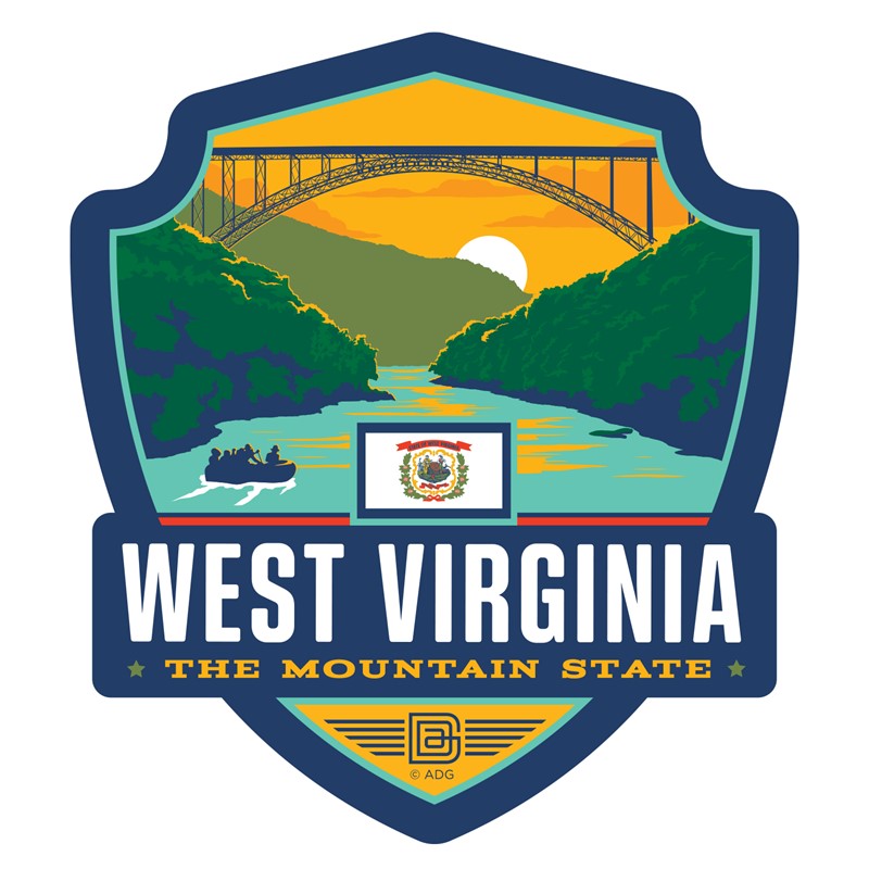 West Virginia State Pride Emblem Sticker| American Made
