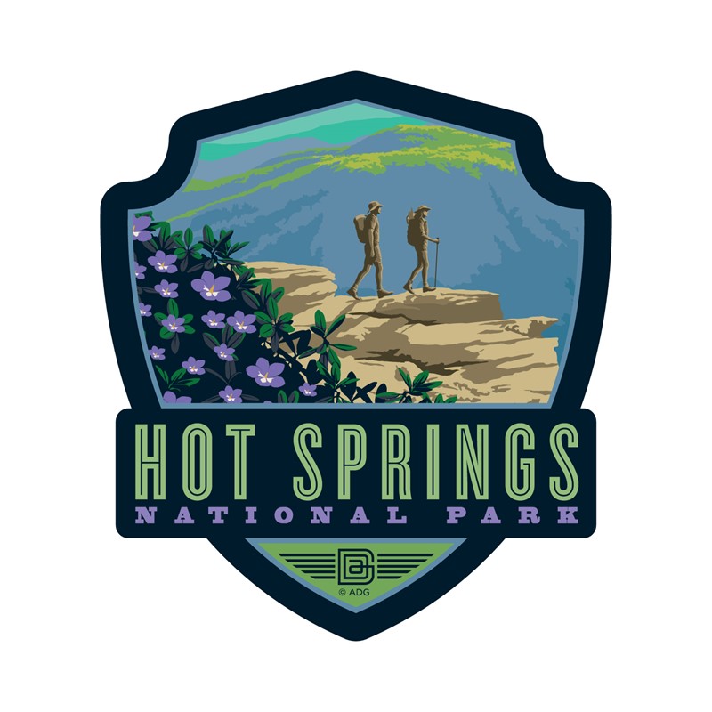 Hot Springs NP Hikers Emblem Sticker | Emblem Sticker