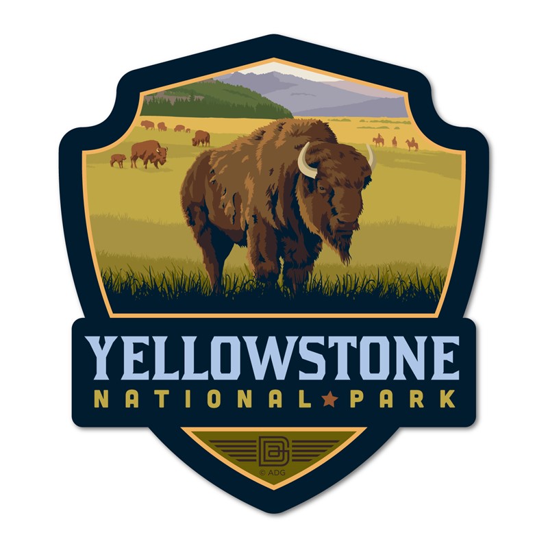Yellowstone NP Bison Field Emblem WM | American Made