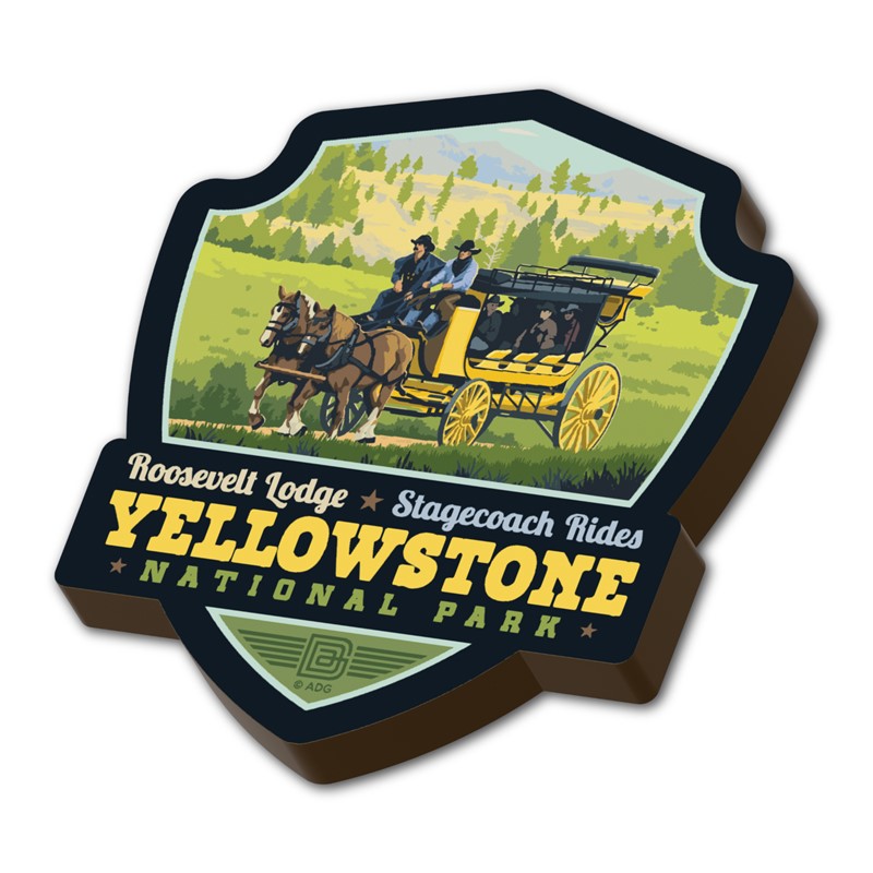 Yellowstone NP Stagecoach Adventure Emblem WM| American Made