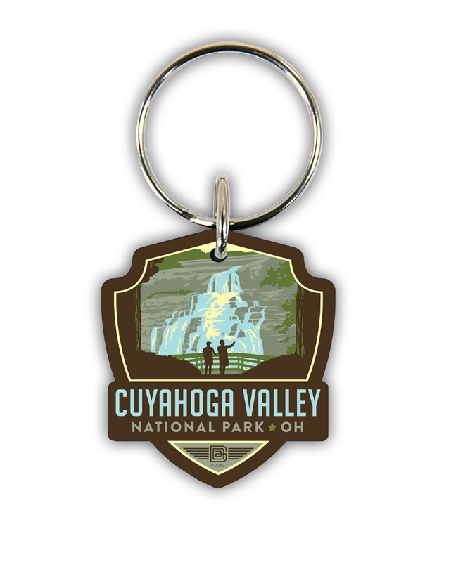 Cuyahoga Valley NP Emblem Wood Key Ring | American Made