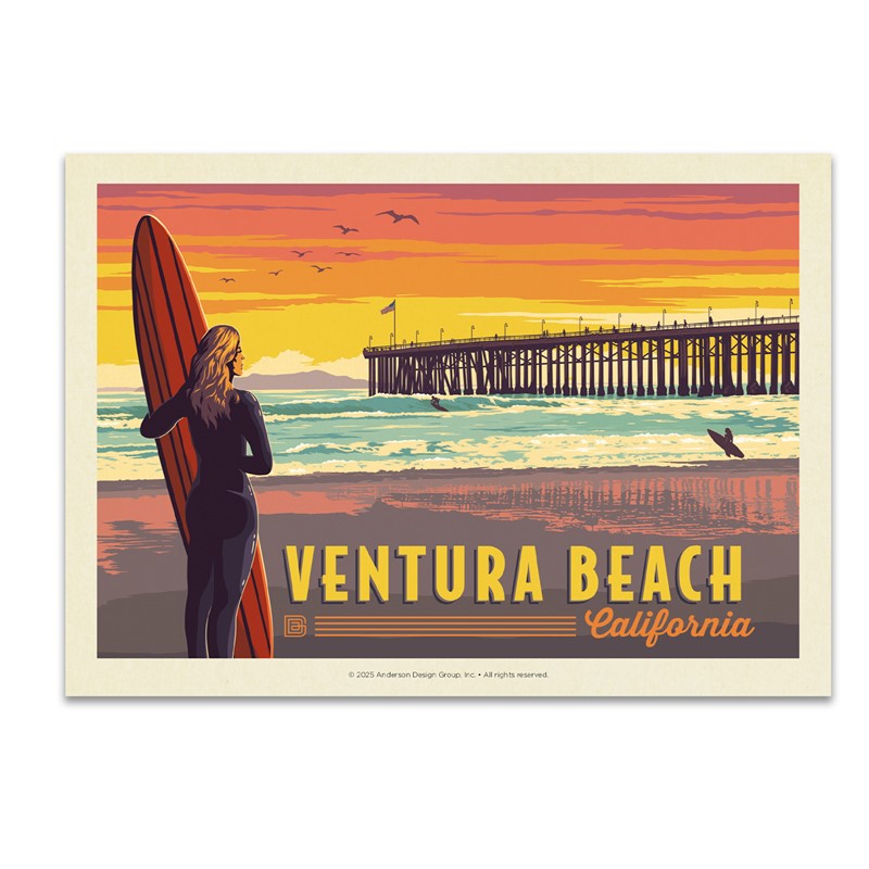 Ventura Beach CA Pier Postcard | American Made