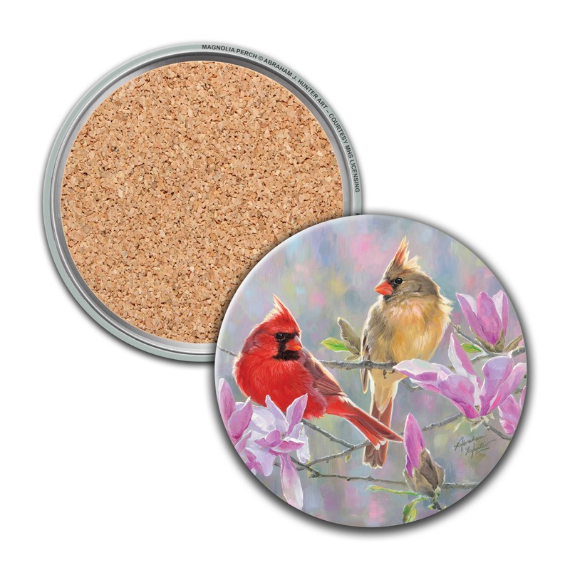 Magnolia Perch Circle Coaster