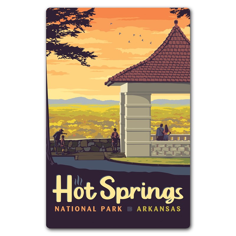 Hot Springs NP Outlook Magnetic Postcard | themed magnet postcard