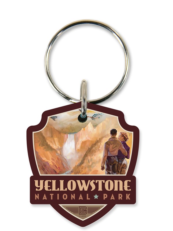 Yellowstone Falls Emblem Wood KR | American Made