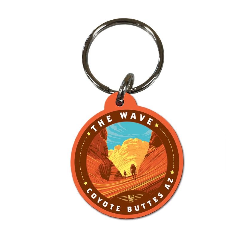 Coyote Buttes AZ Circle Wood Key Ring| American Made