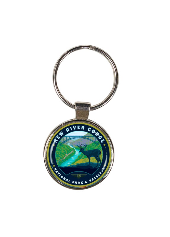New River Gorge NP Circle Dome Key Ring | American Made